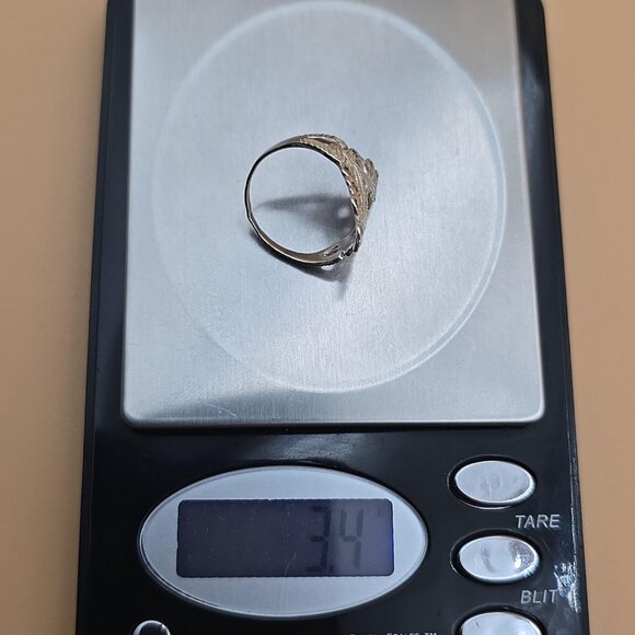 Size 8 Sterling Silver Unique Marcasite Stones Band Ring A5305 - Picture 8 of 8